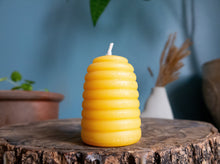Load image into Gallery viewer, Beeswax Small Beehive Candle
