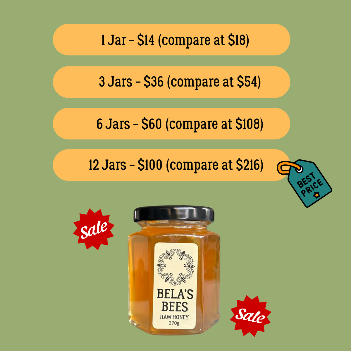 Bela's Bees Raw Honey