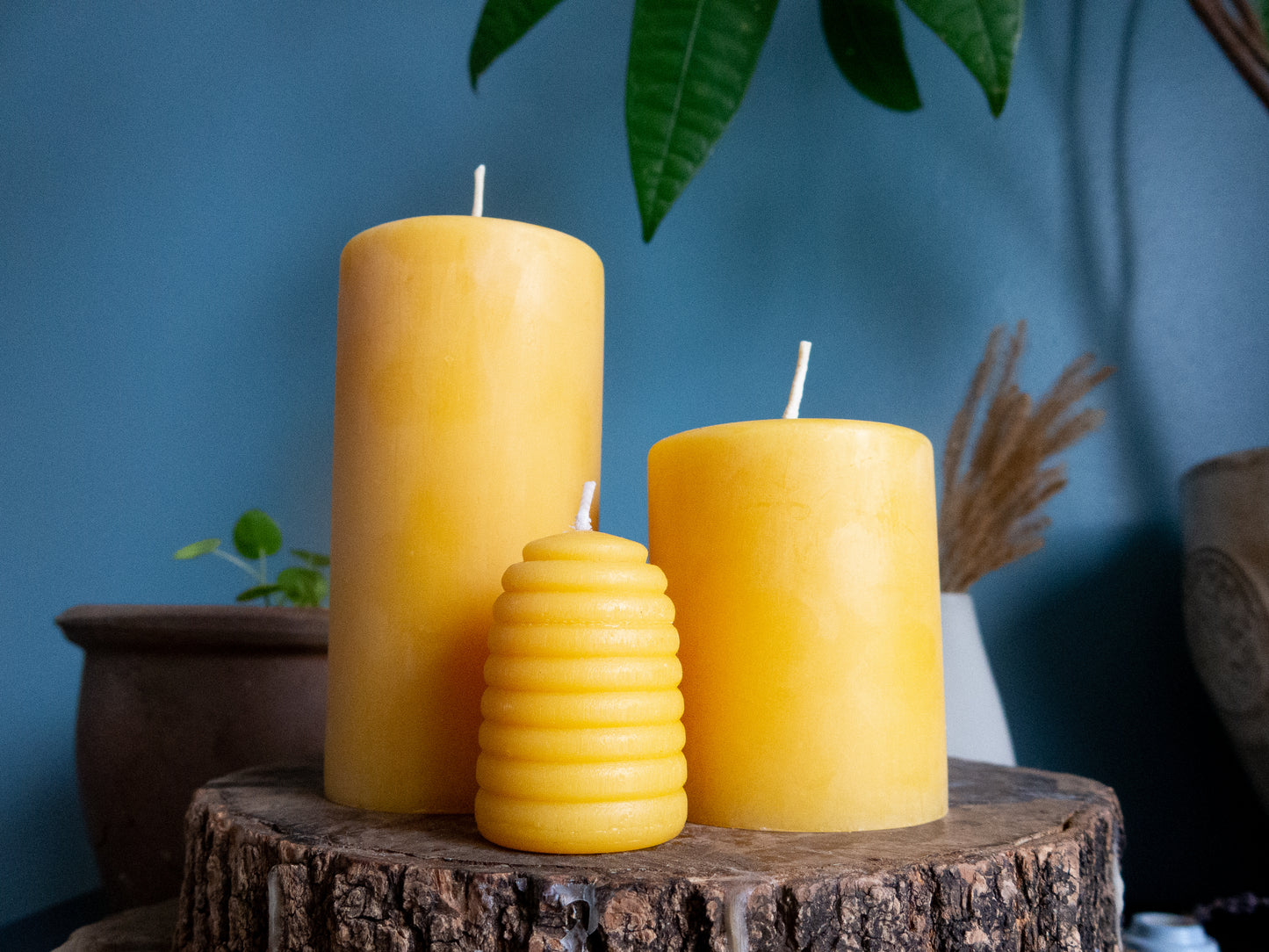 Beeswax 3" Pillar Candle